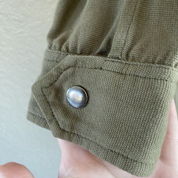 Velvet By Graham Spencer Jacket Womens  Small Green Moto Utility Military Army - Picture 3 of 8